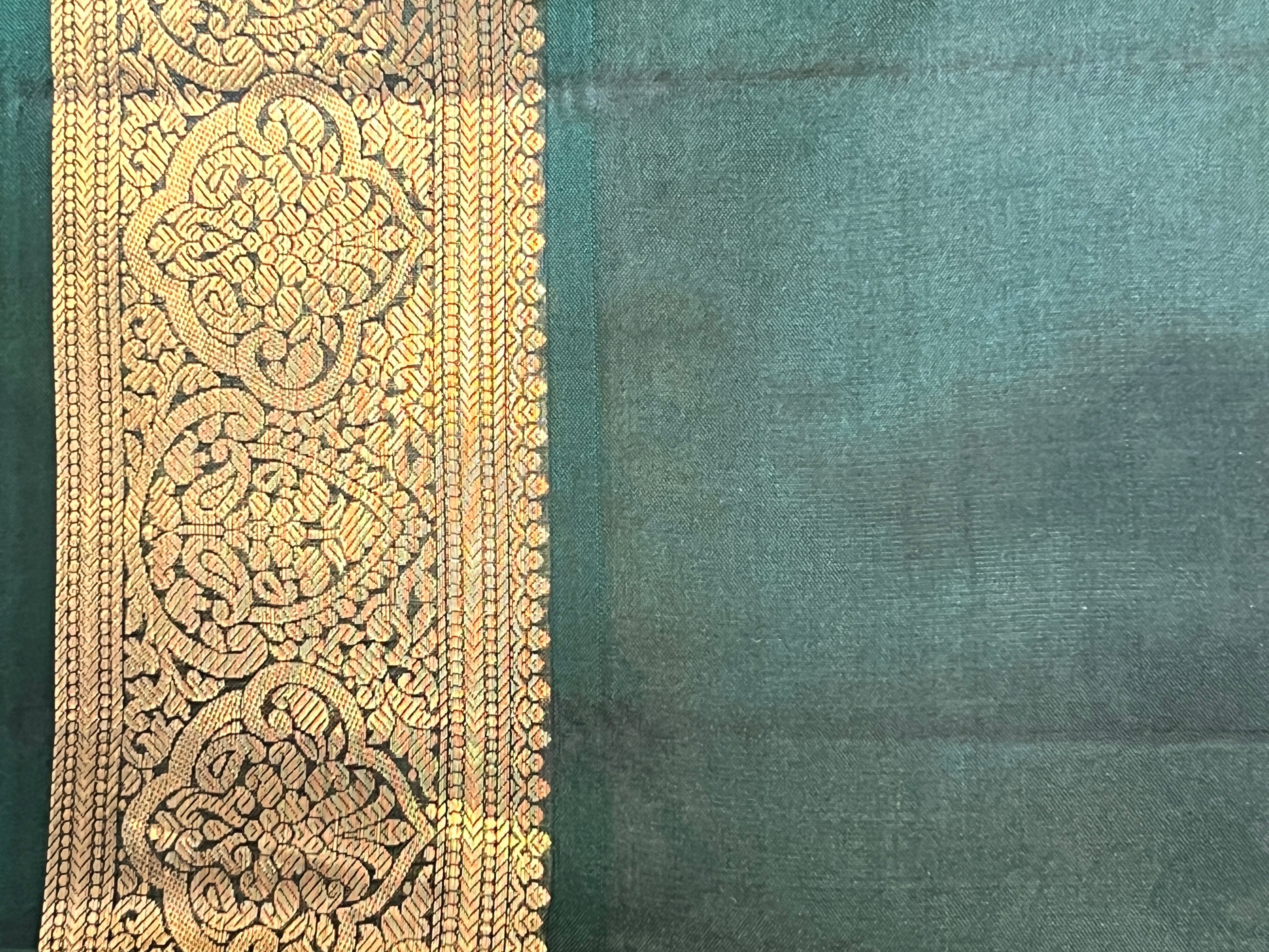 Golden Zari Buta Woven Soft Silk Saree | RAT113