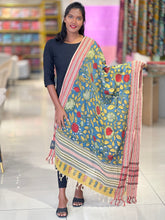 Pen Kalamkari Detailed Chanderi Dupatta | DE206