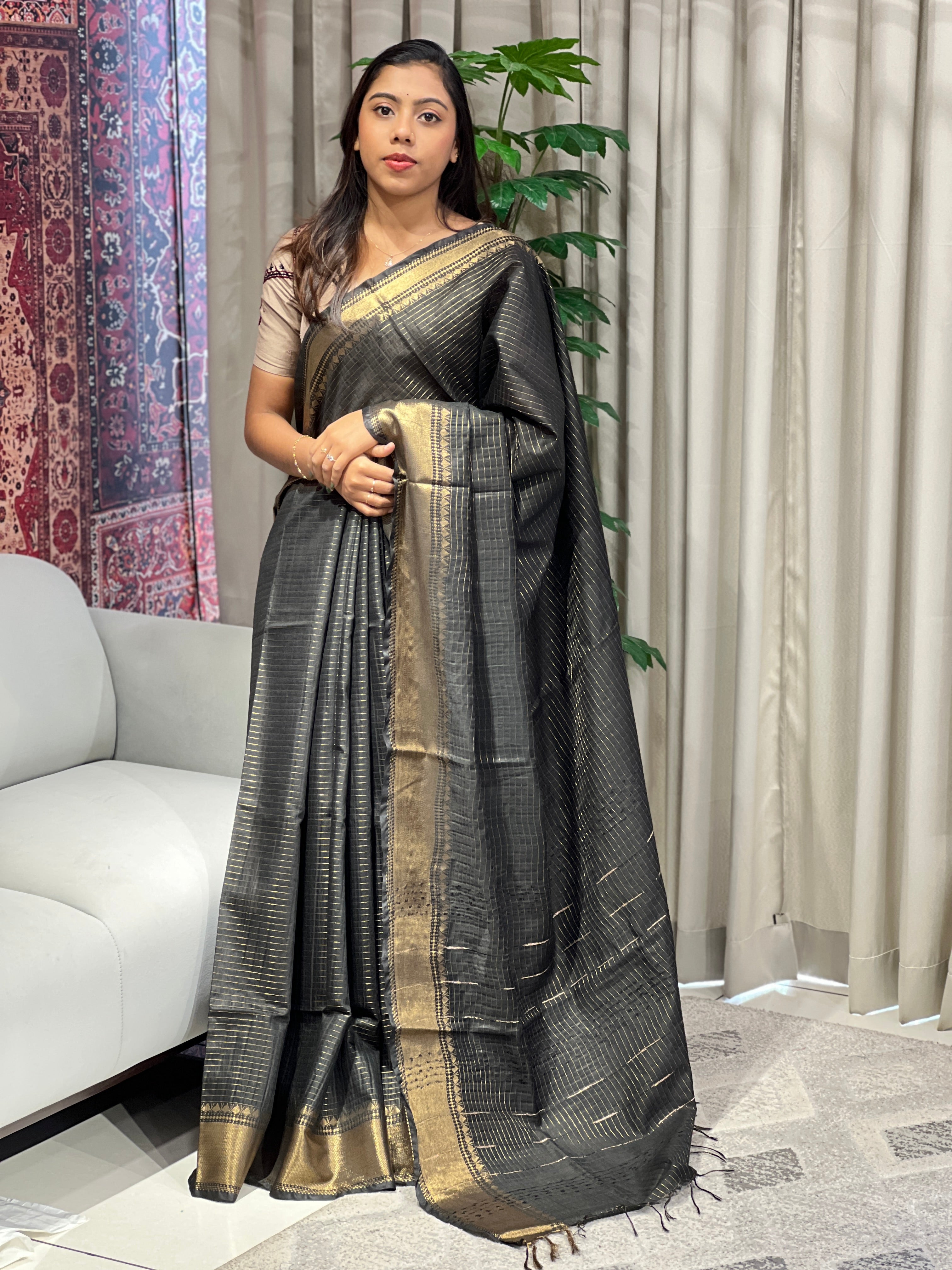 Zari Woven Semi Tussar Saree | NHH592