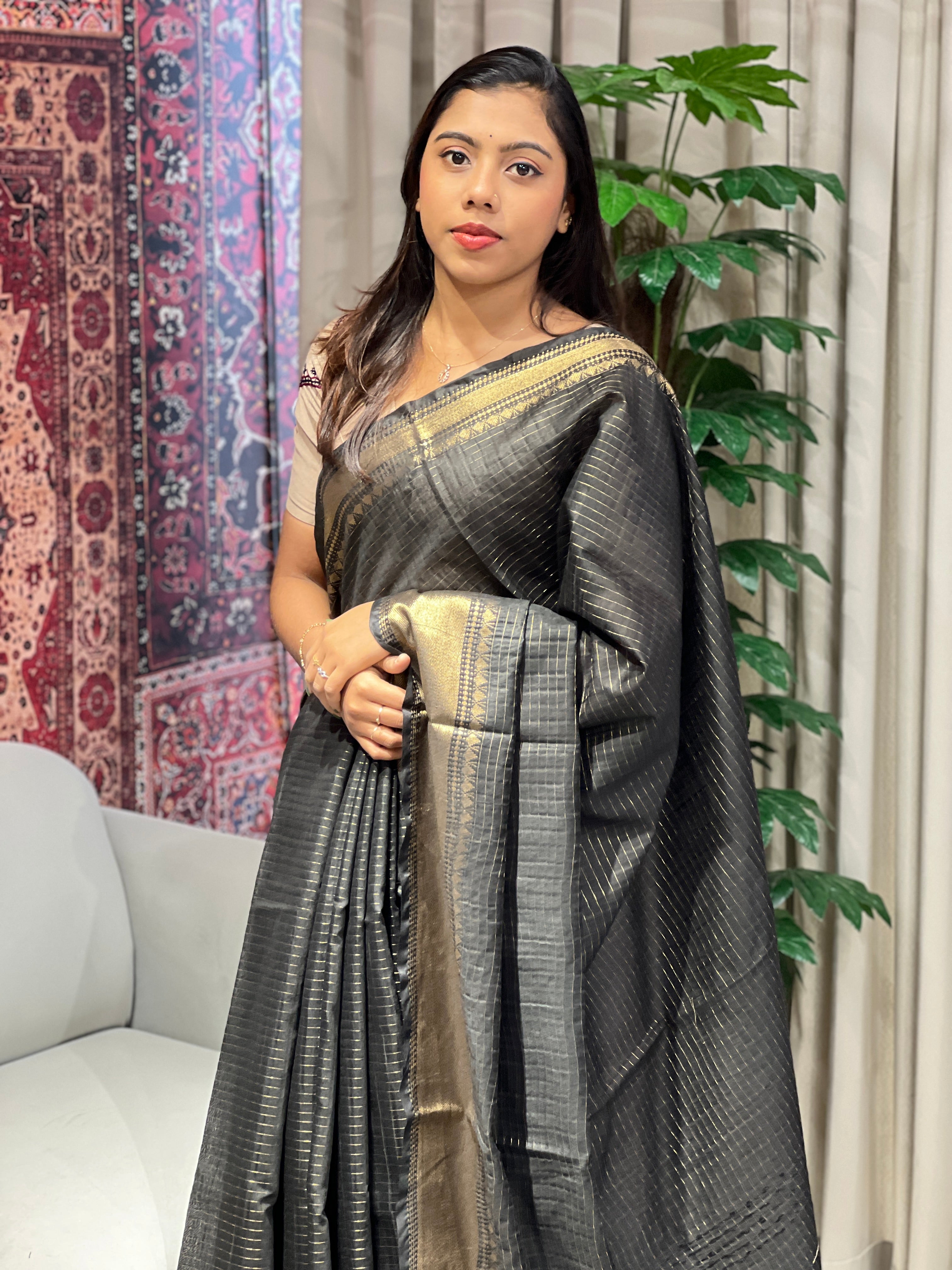 Zari Woven Semi Tussar Saree | NHH592