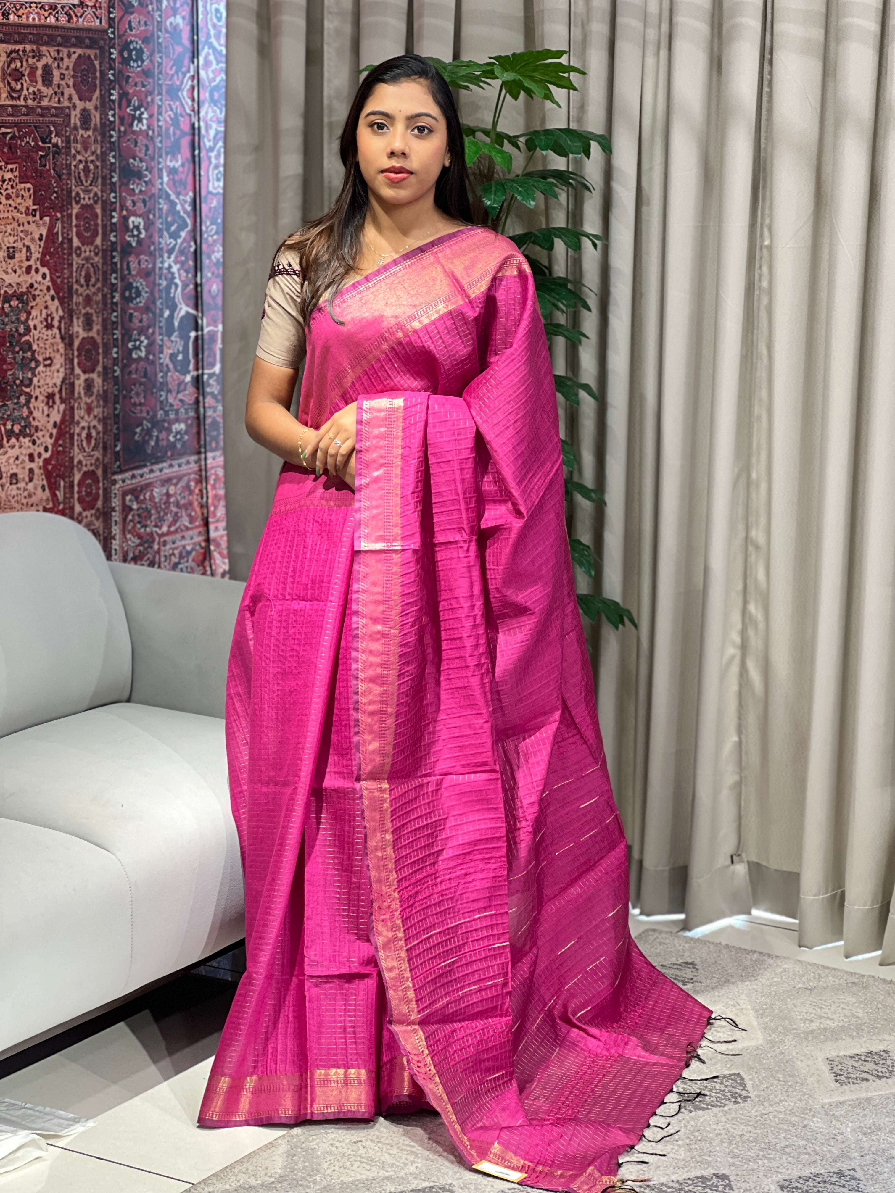Zari Woven Semi Tussar Saree | NHH589