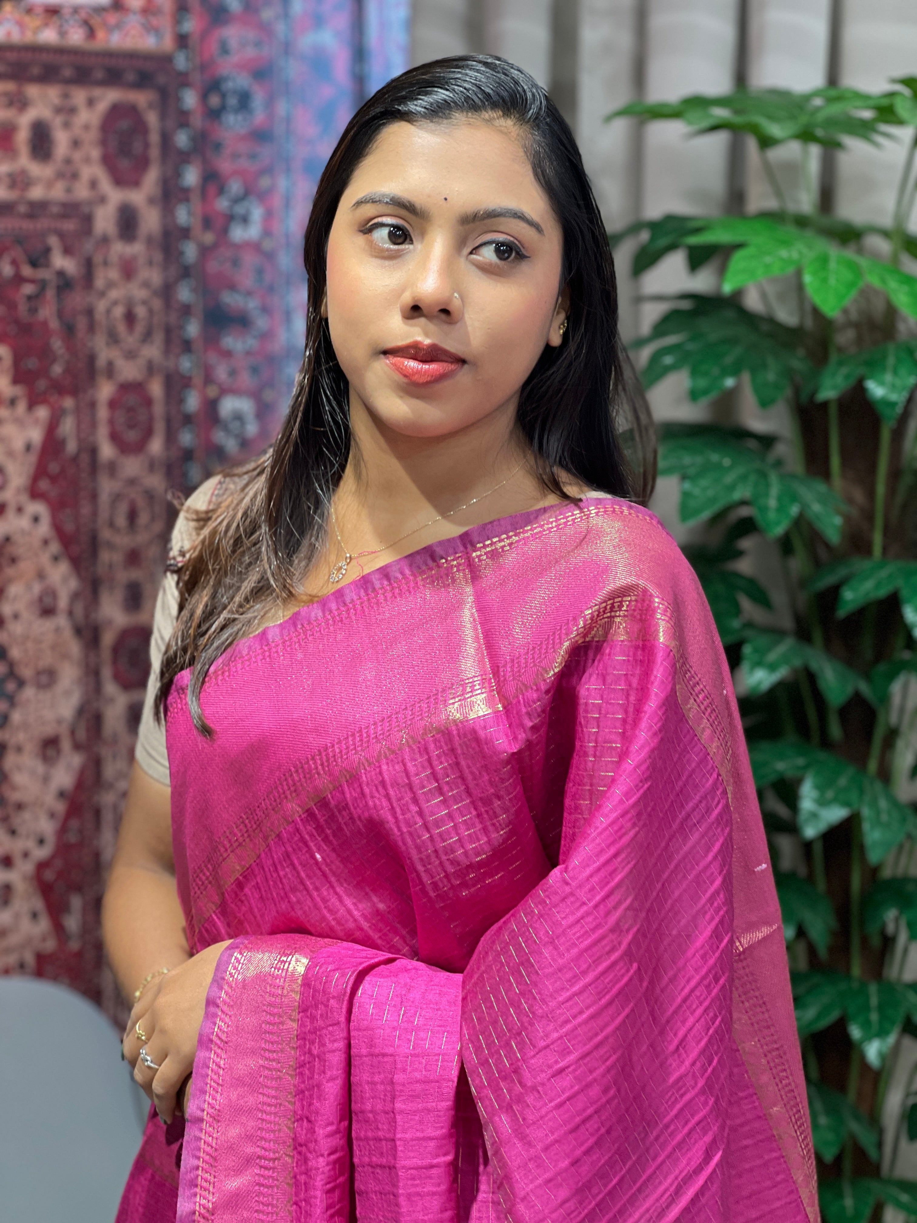 Zari Woven Semi Tussar Saree | NHH589