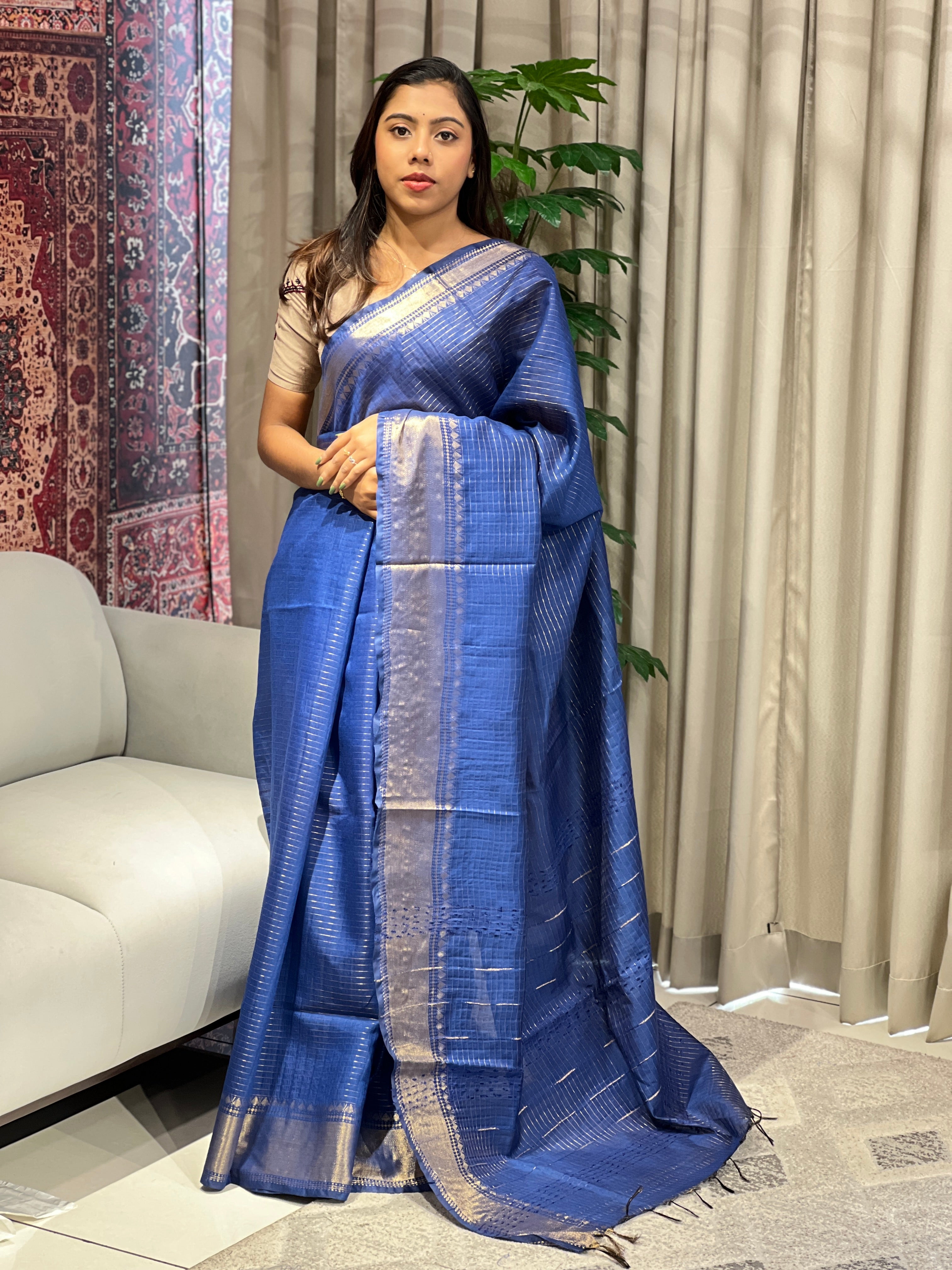 Zari Woven Semi Tussar Saree | NHH591