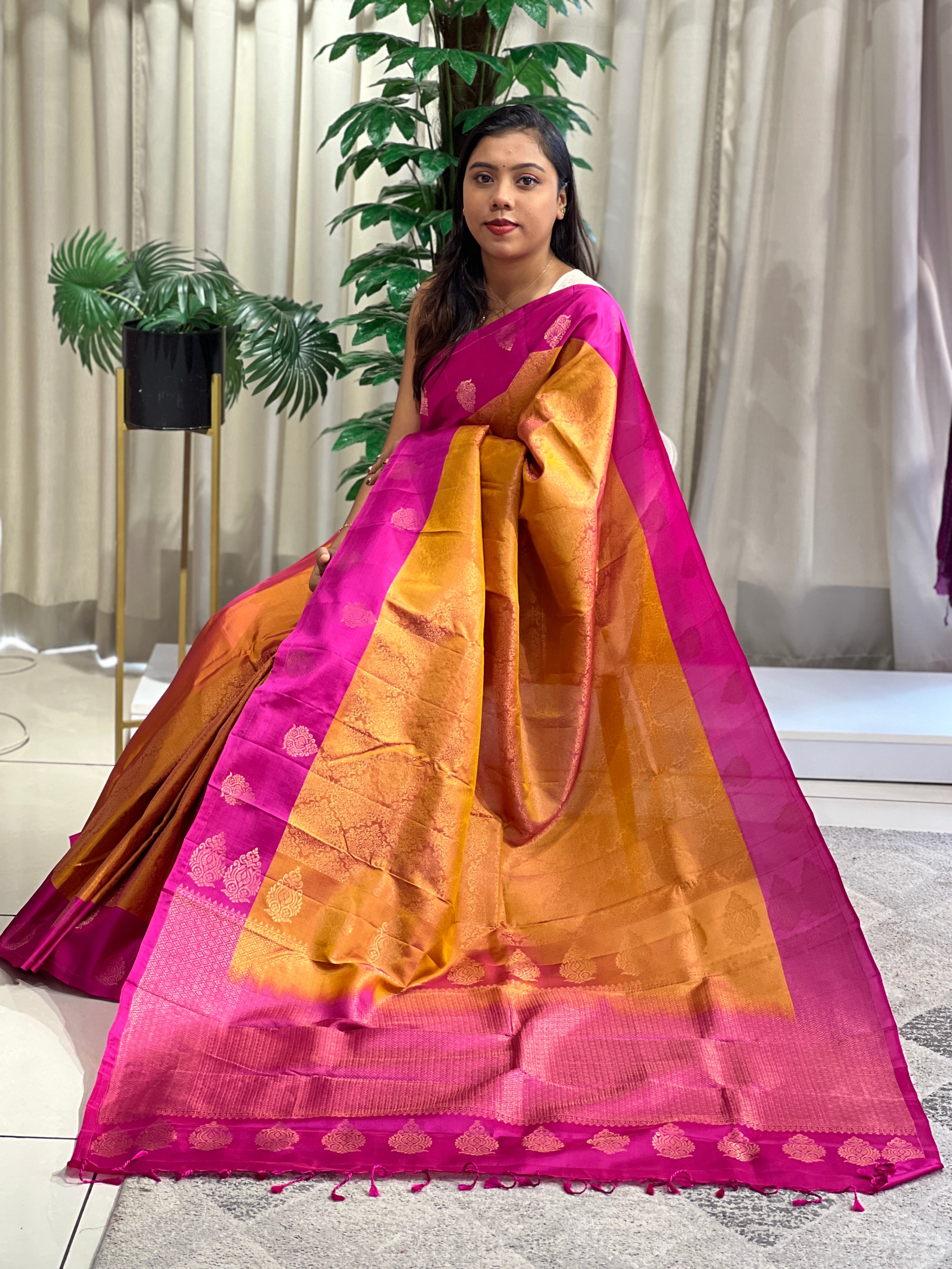 Floral Woven Design Soft Silk Saree | KSO113