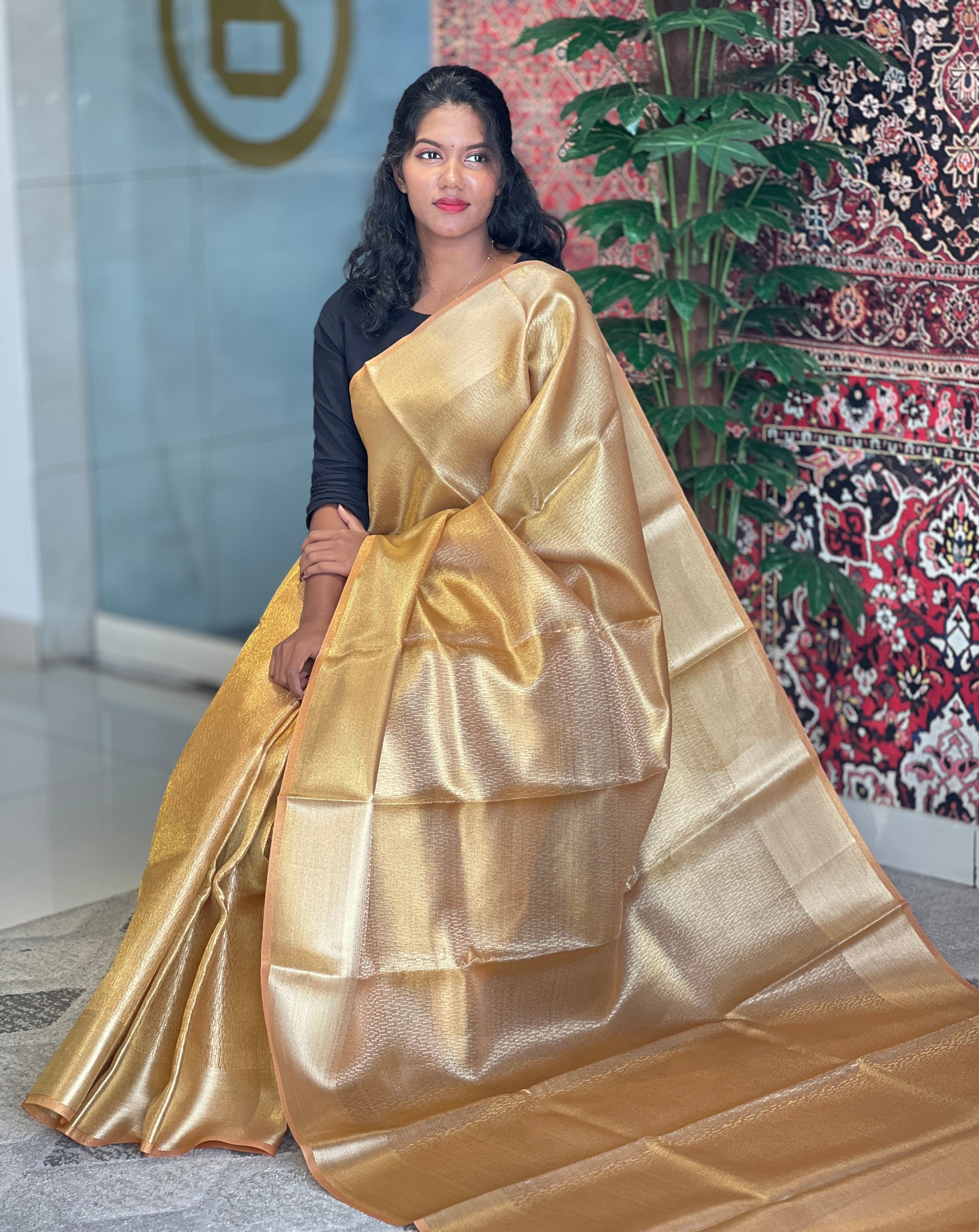 Zari Woven Double Shaded Tissue Organza Saree | KSS104