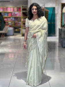 Hand Embroidered Tissue Kota Saree | SVF148