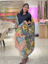 Pen Kalamkari With Mangalgiri Border Detailed Chanderi Dupatta | DE198