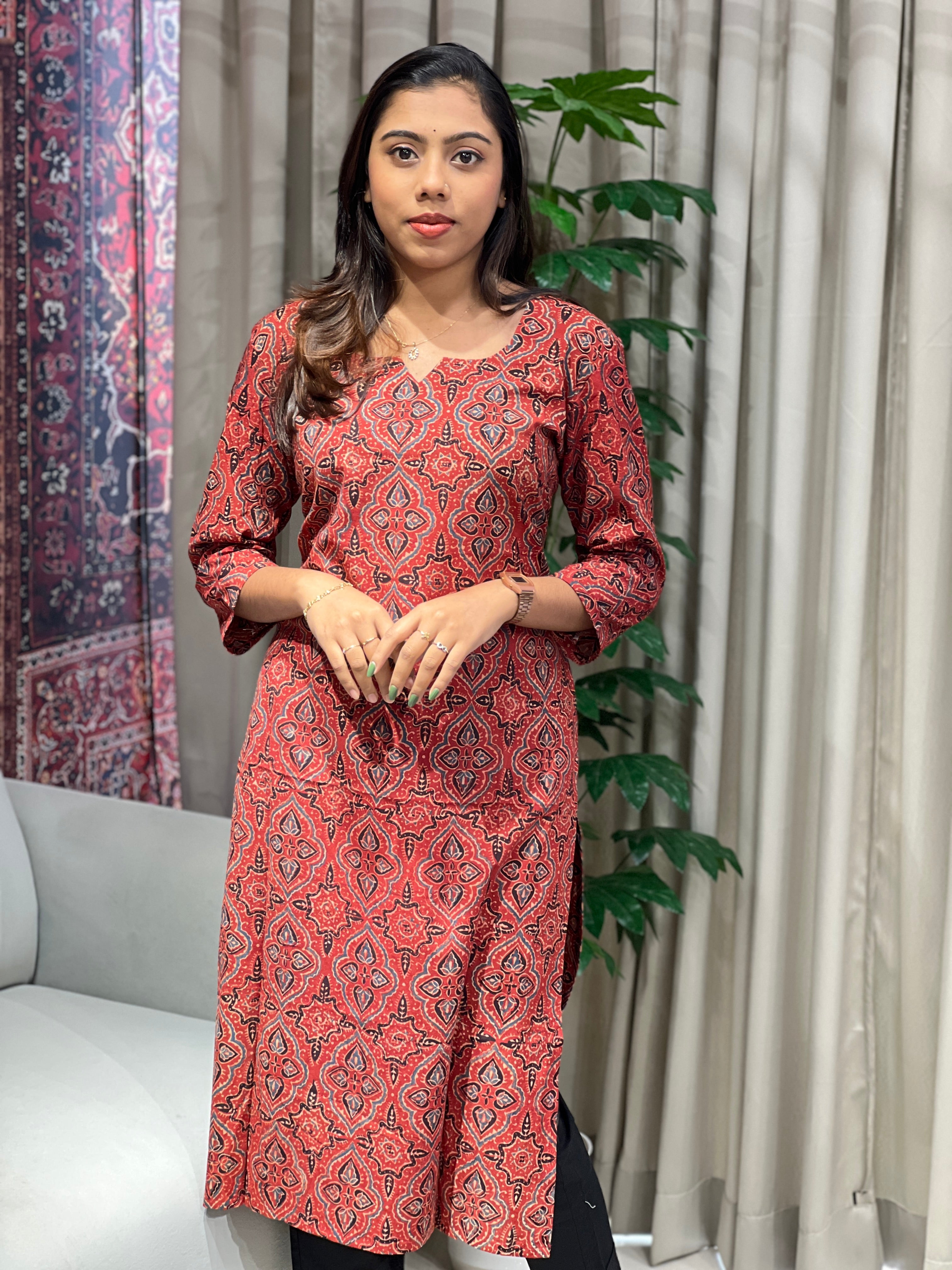 Printed Cotton Kurta | DNT1072