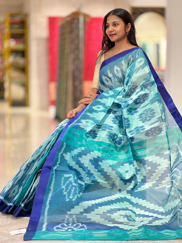 Ikat Weaving Patterned Cotton Saree (Without Blouse) | RP671