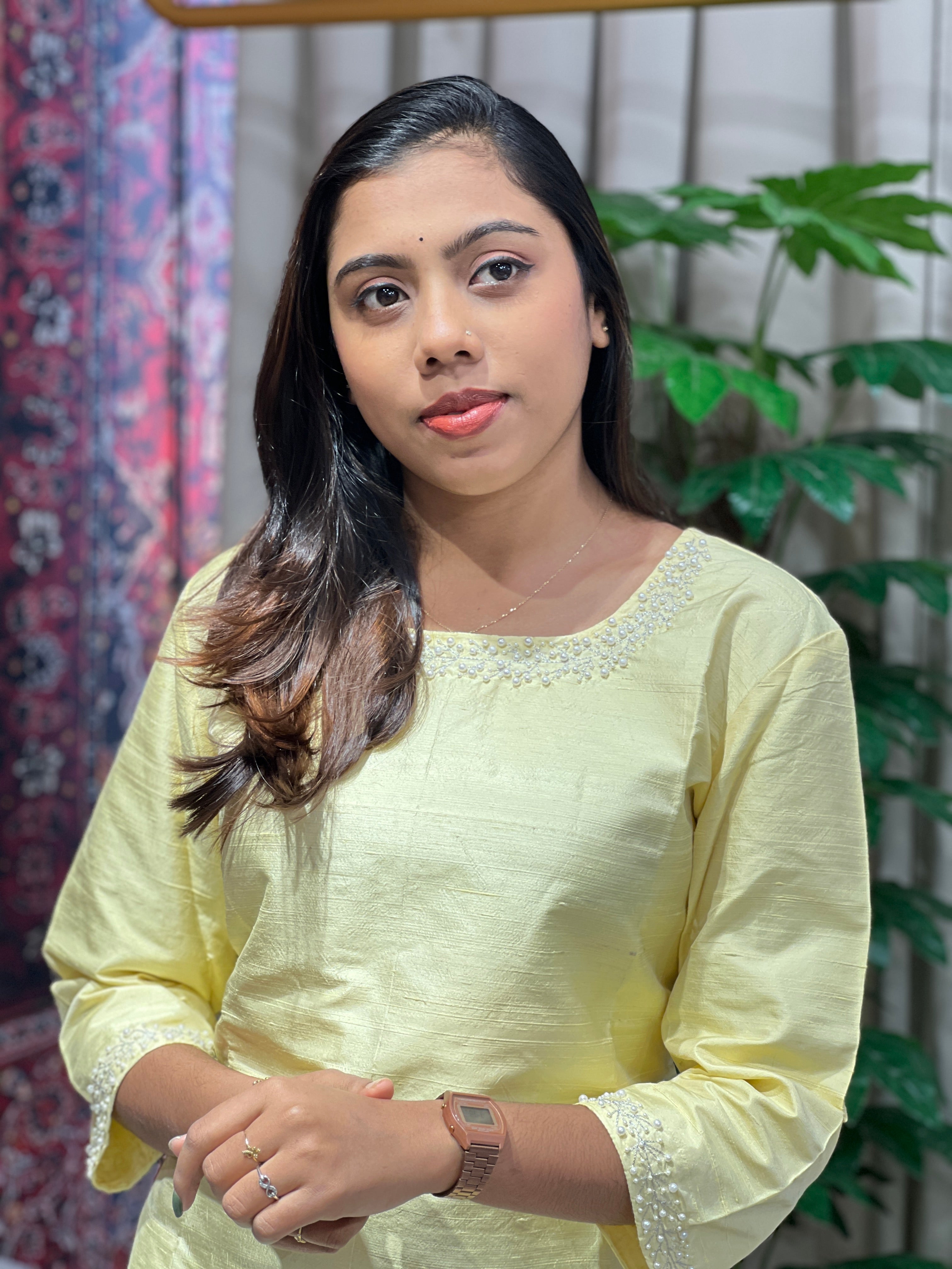 Solid Raw Cotton Kurta | DNT1049