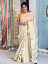 Banarasi Weaved Tissue Linen Saree | AV200