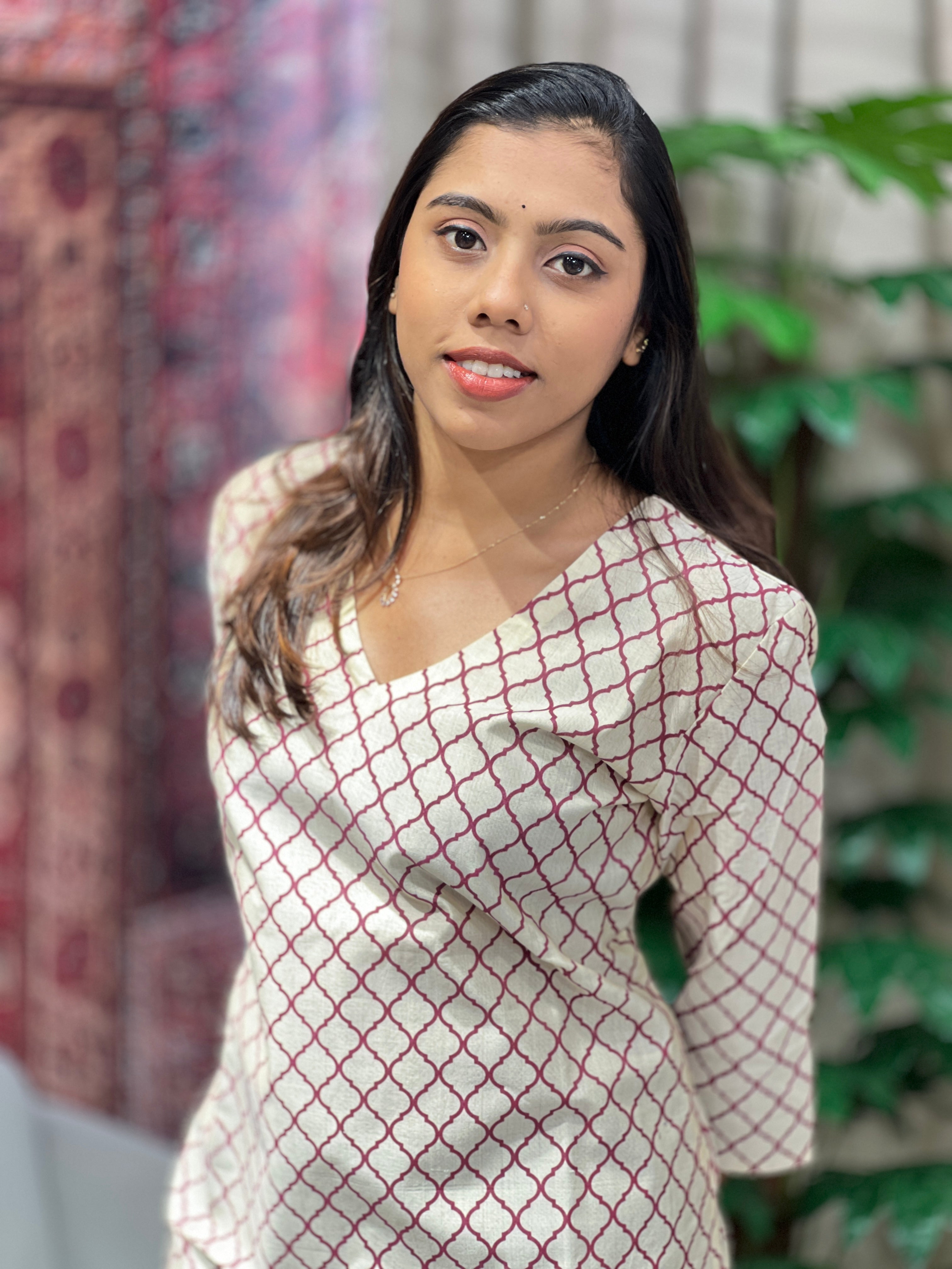 Printed Cotton Kurta | DNT1052