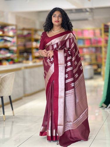 Banarasi Pattern Chanderi Finish Saree | NN182