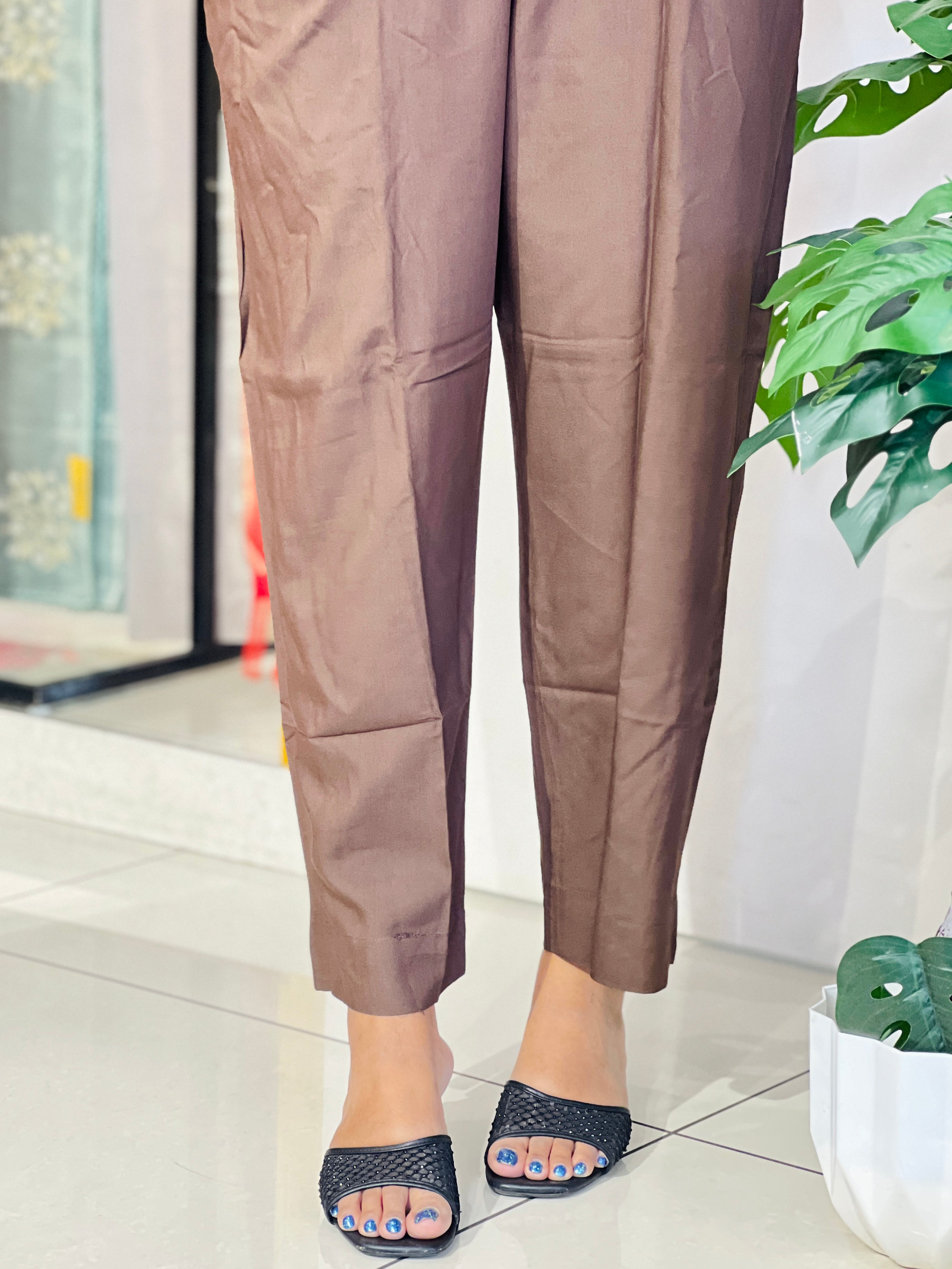Solid Pattern Rayon Straight Fit Bottom | VSI189