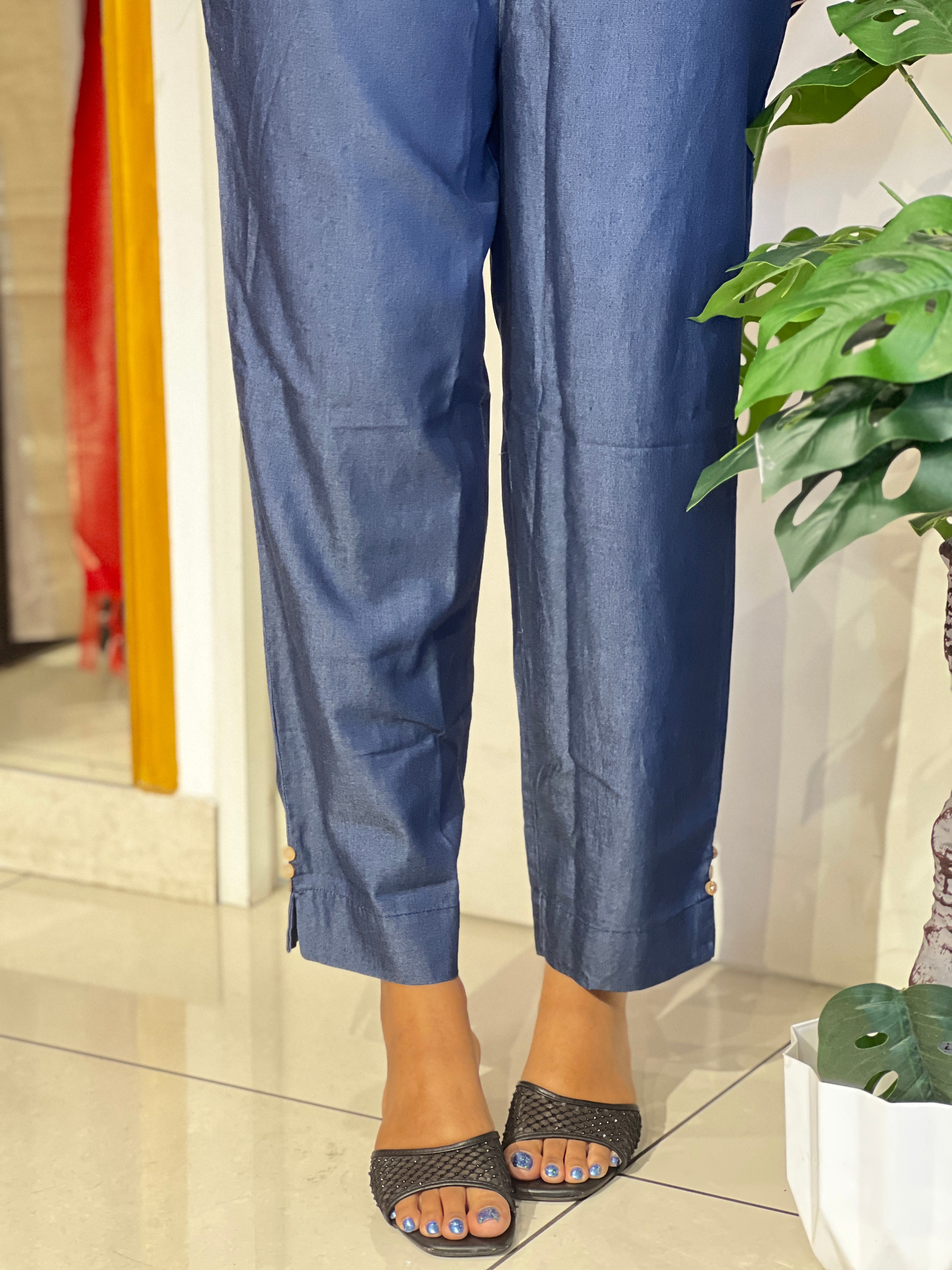 Solid Pattern Rayon Straight Fit Bottom | VSI190