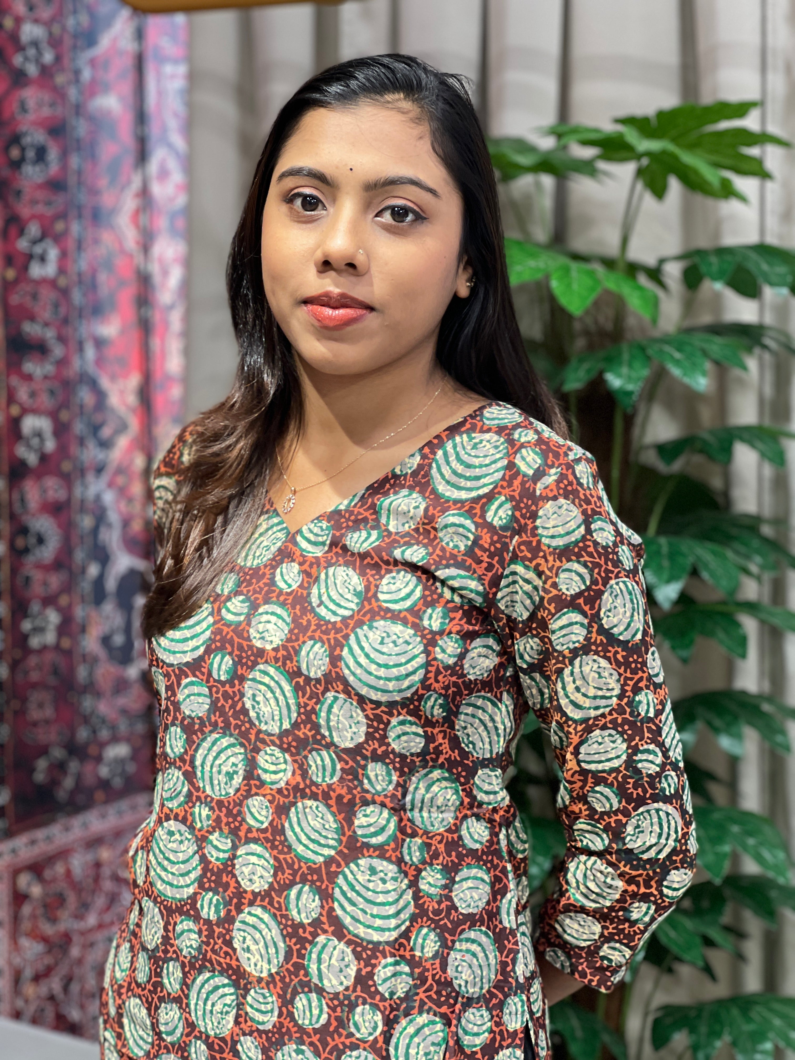 Printed Cotton Kurta | DNT1076