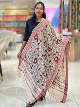 Pen Kalamkari Detailed Chanderi Dupatta | DE208