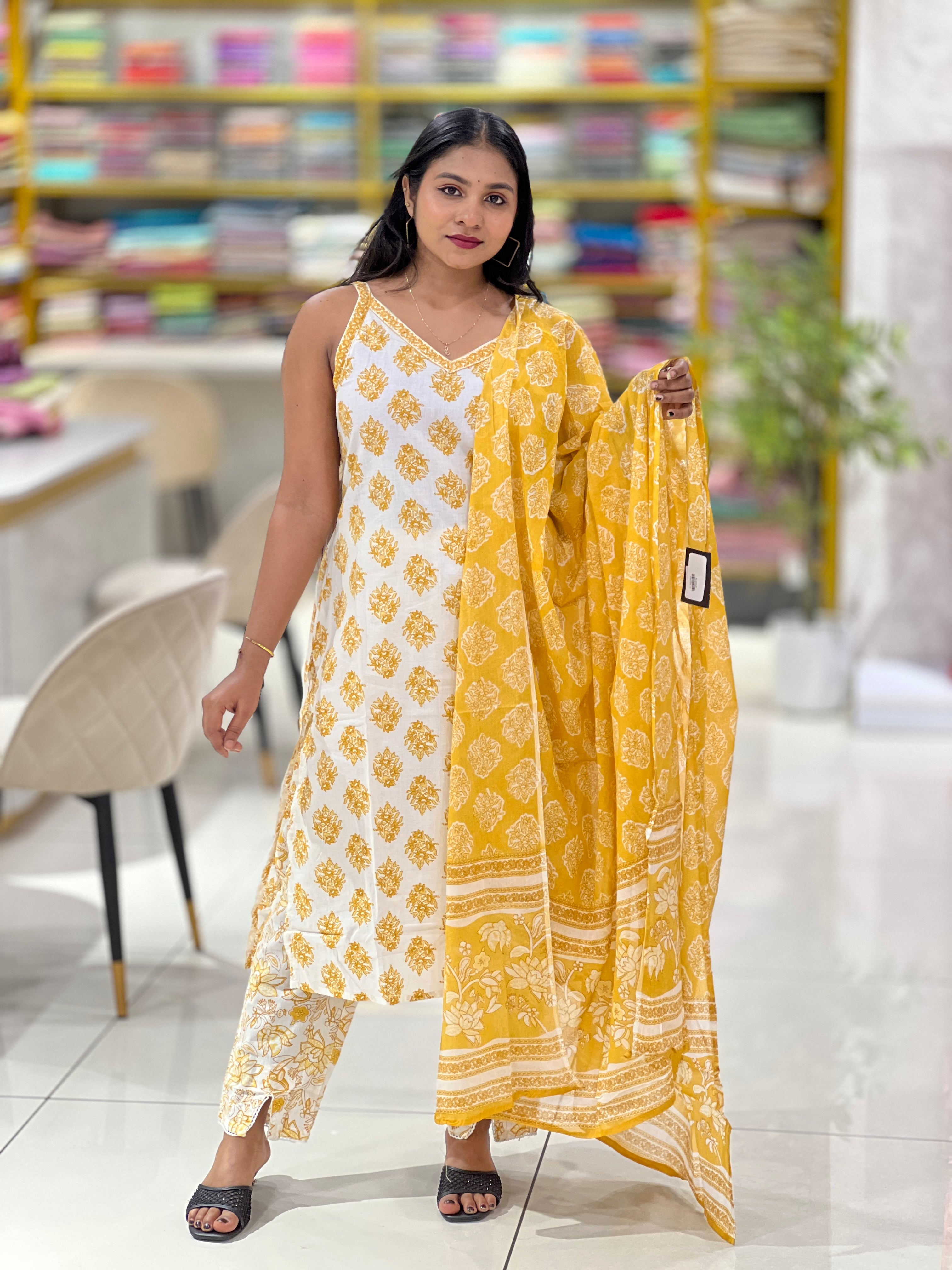 Hand Block Printed Cotton Kurta Set | PGI172