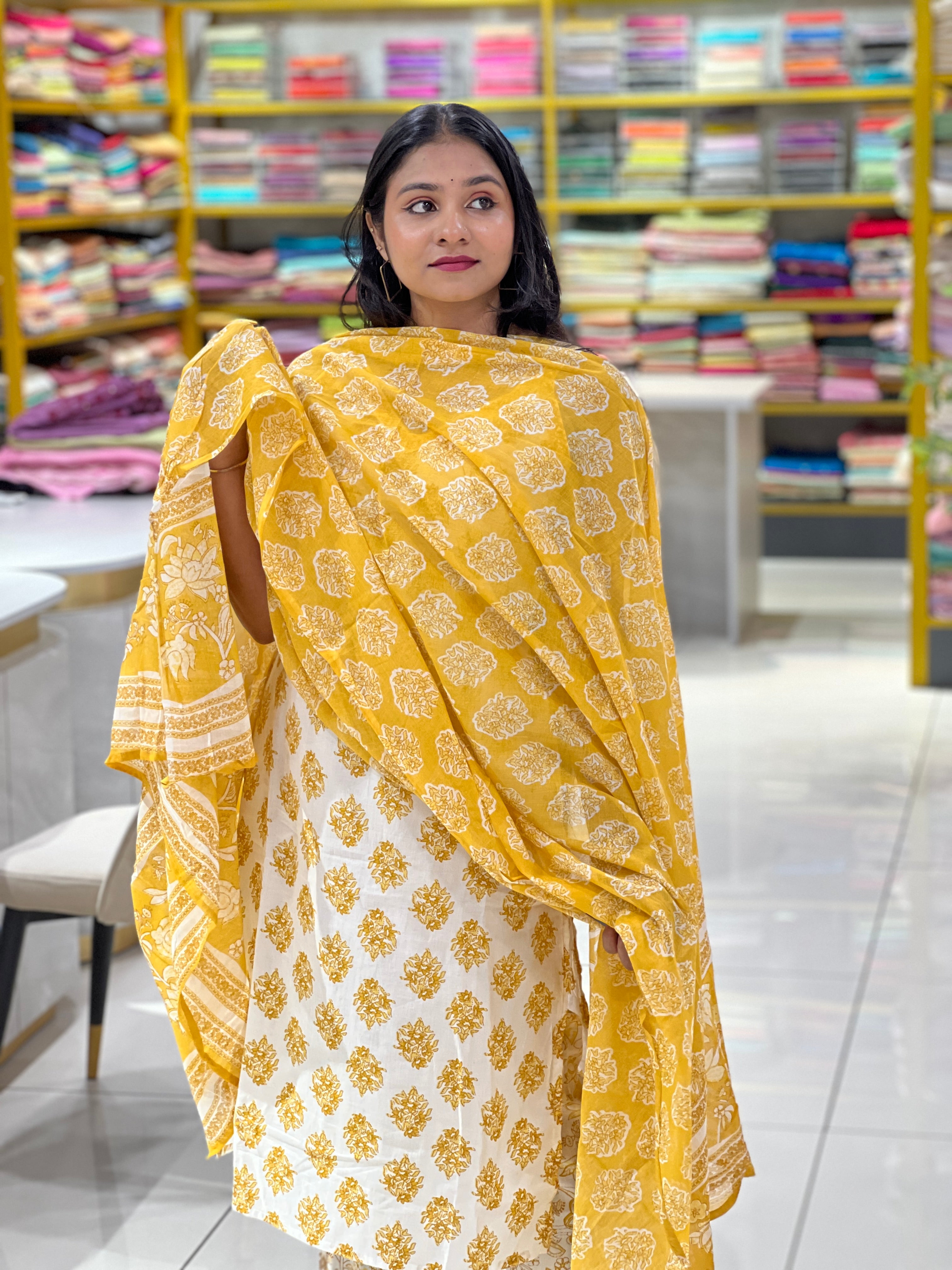 Hand Block Printed Cotton Kurta Set | PGI172