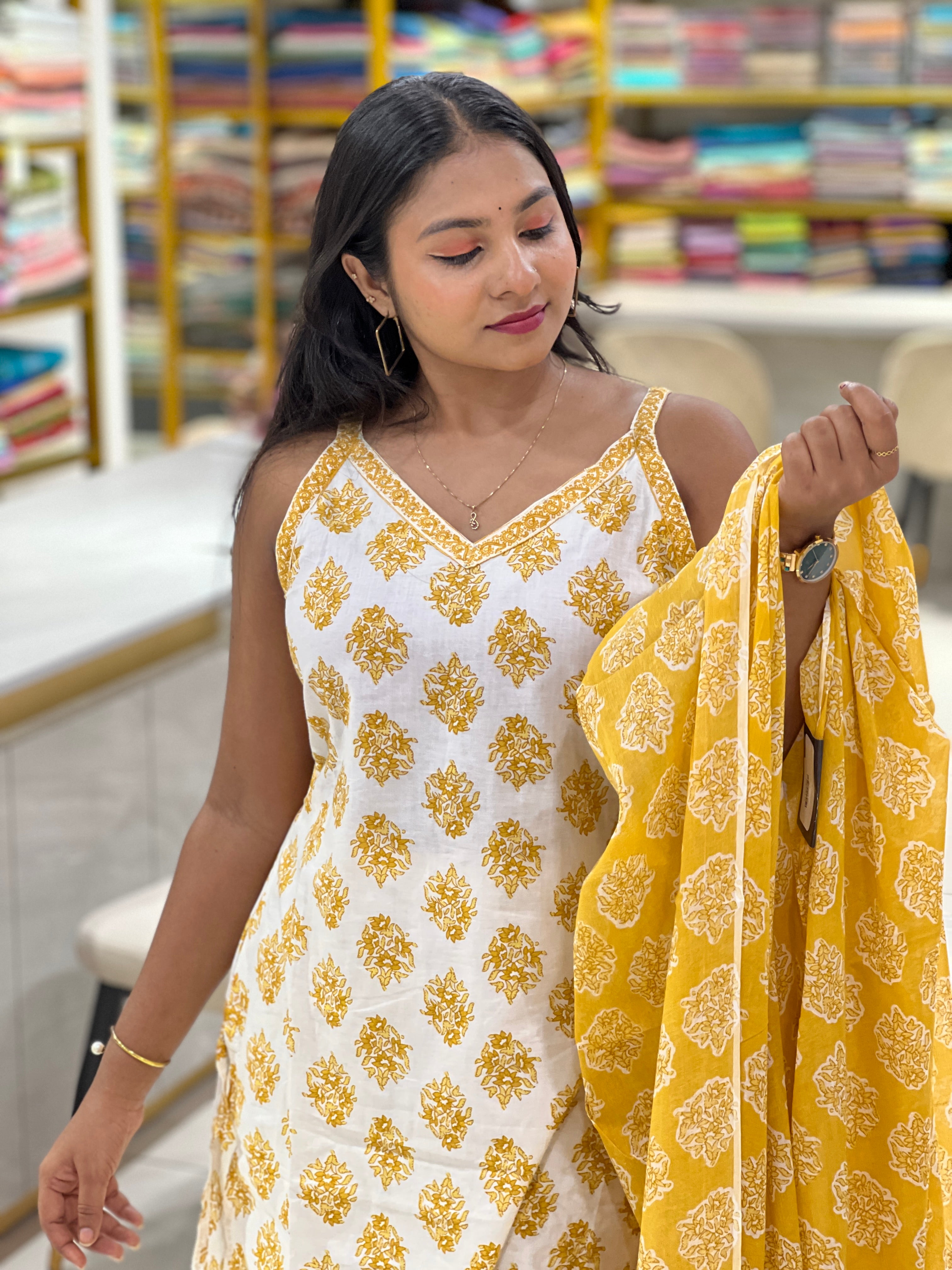 Hand Block Printed Cotton Kurta Set | PGI172