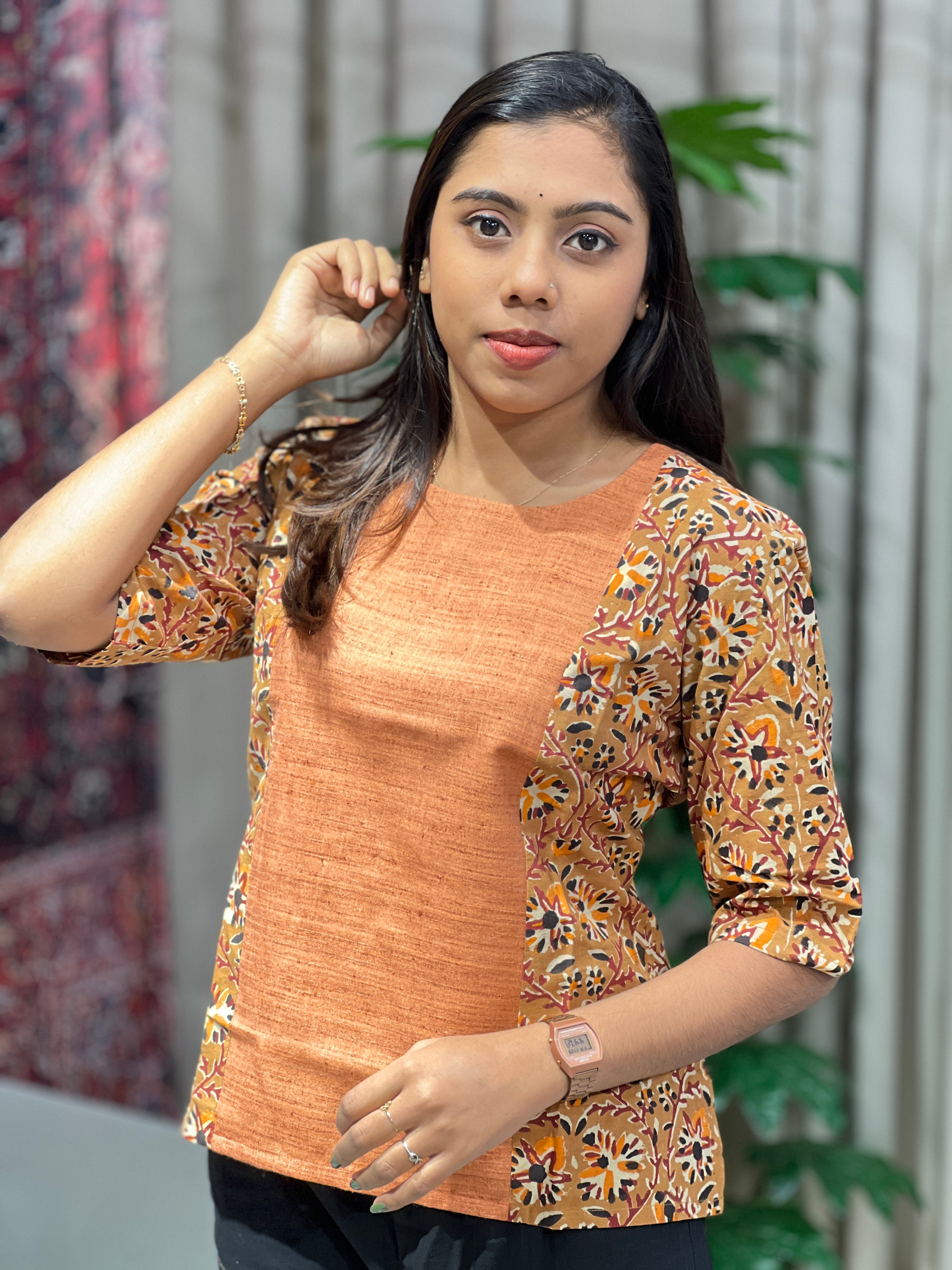 Print Detailed Cotton Short Kurta | DNT1067