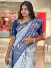 Check Patterned Cotton Saree (Without Blouse) | RP676