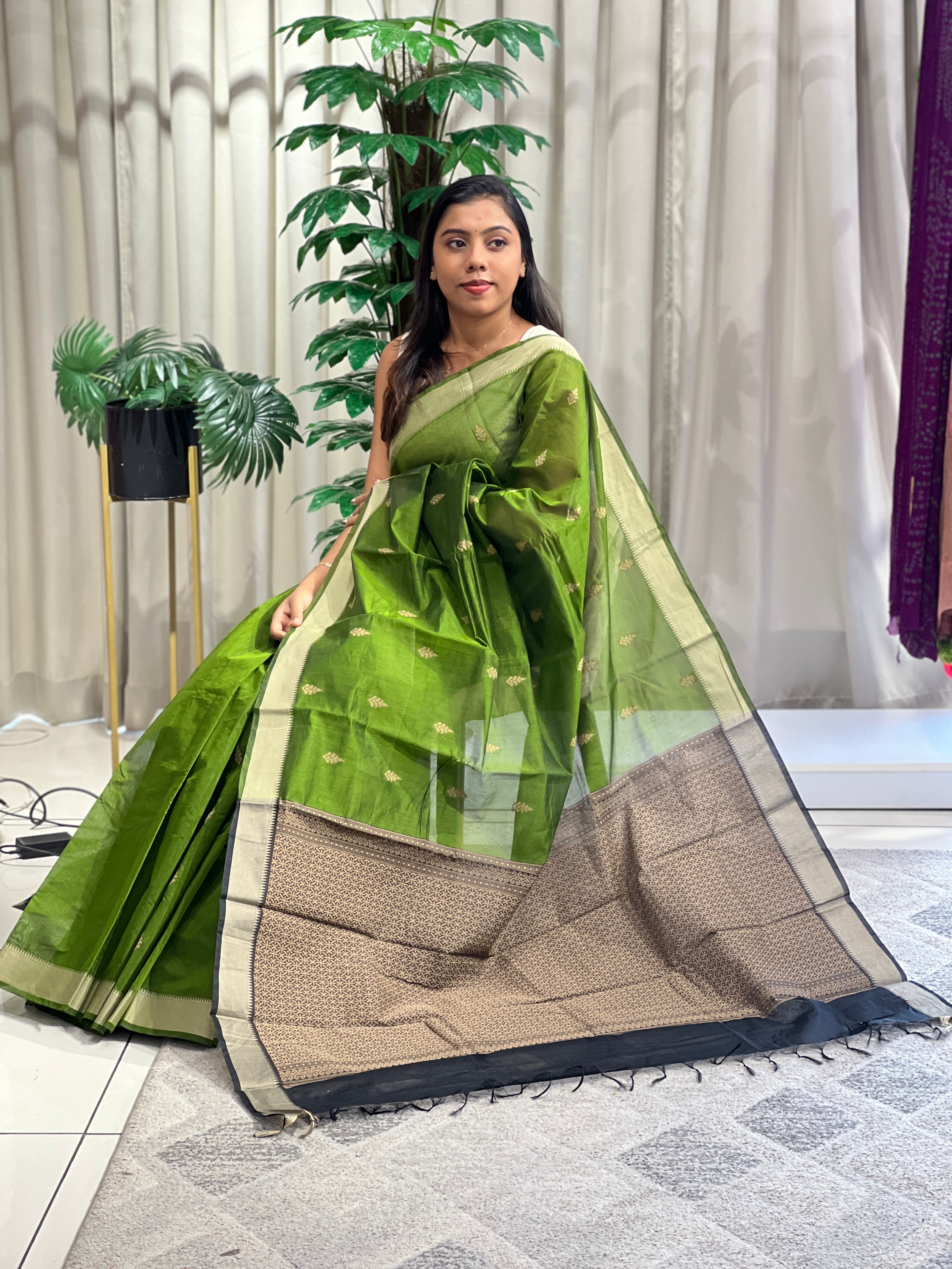 Thread Woven Buta Pattern Cotton Silk Saree | RAT120