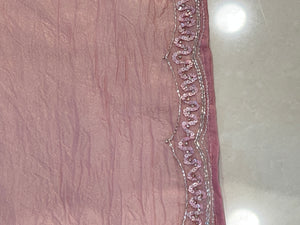Beads & Sequence Detailed Crushed Shimmer Organza Saree | SBP790