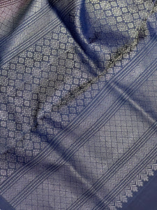 Geometric Patterned Pure Silk Saree | SVC109