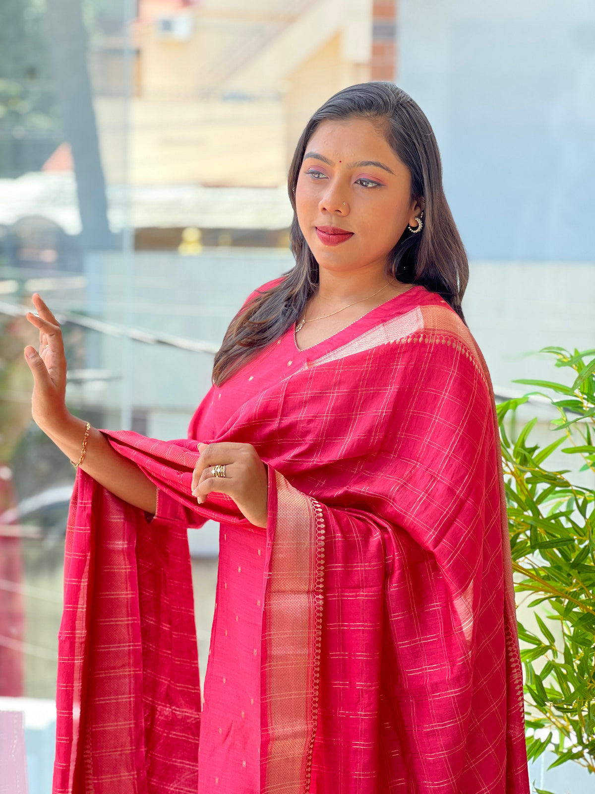Banarasi Woven Chanderi Kurta Set | YNG1807
