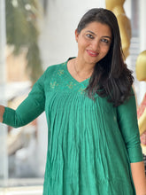Machine Work Embroidery Detailed Silk Chanderi Kurta | DN769