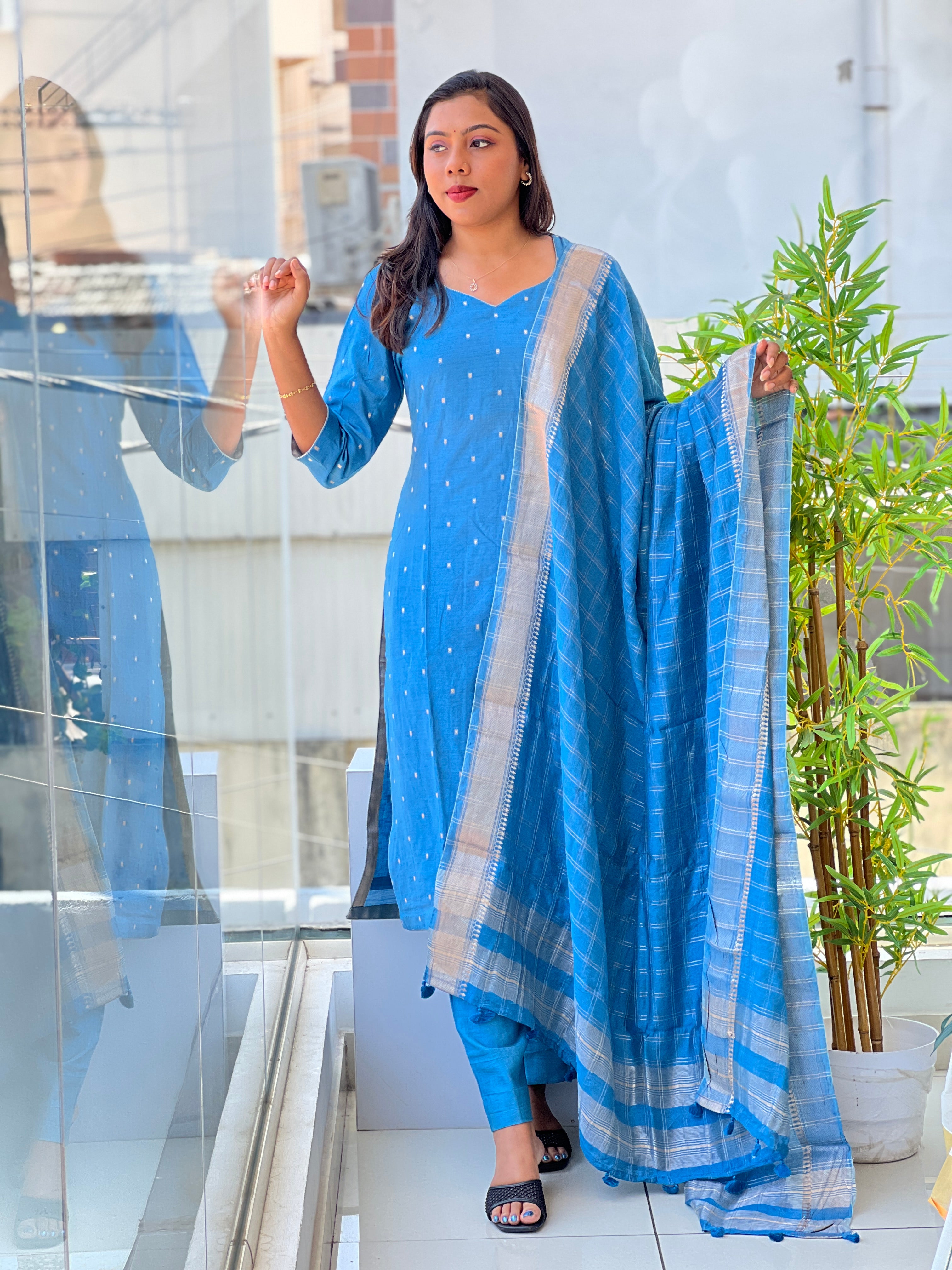 Banarasi Woven Chanderi Kurta Set | YNG1806