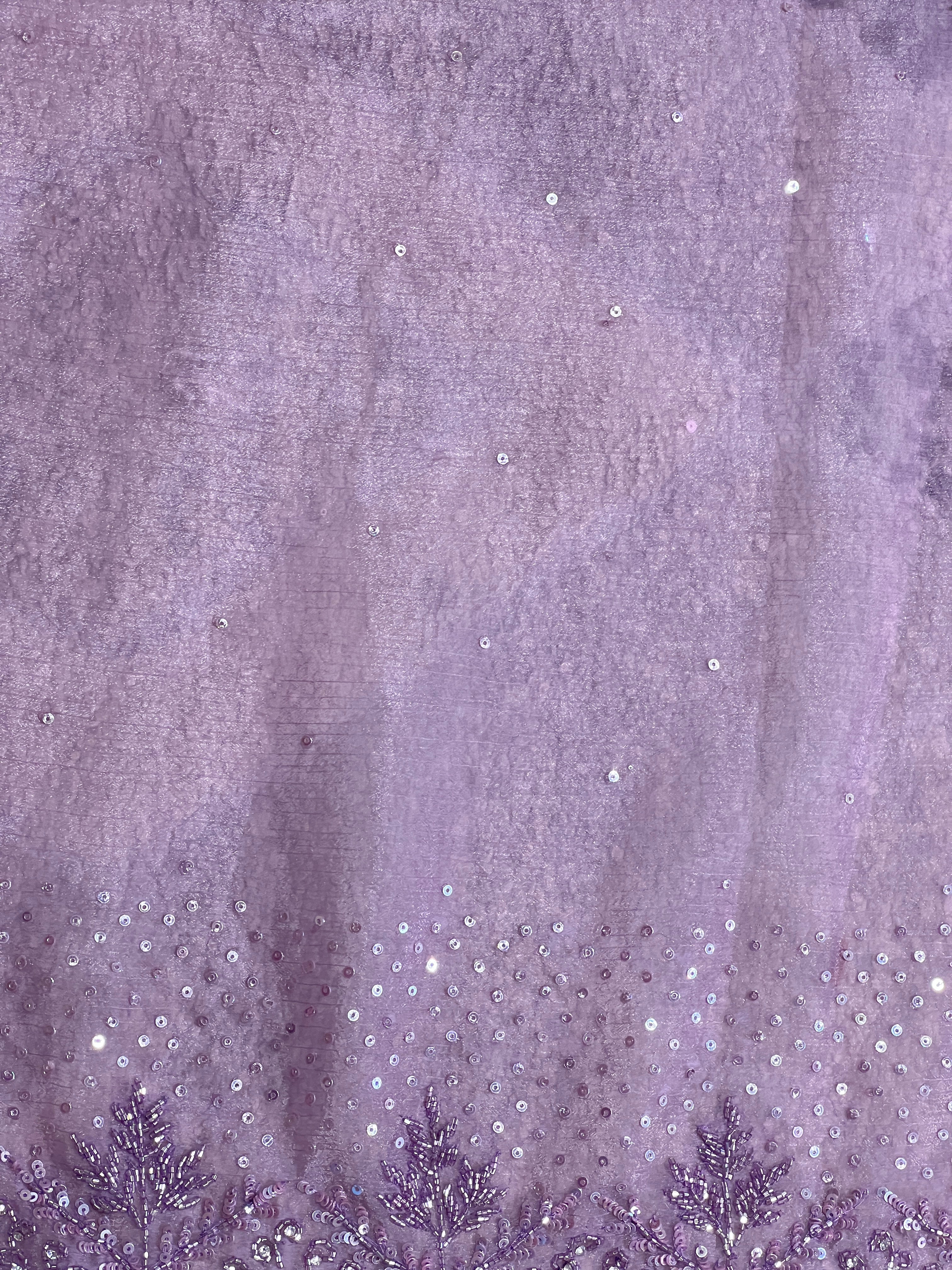 Party Wear Crushed Organza Saree |  SBP1022
