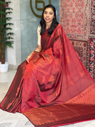 Semi Silk Saree With Zari Pattern | SN508