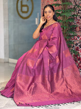 Copper Zari Weaved Semi Silk Saree | KRK506