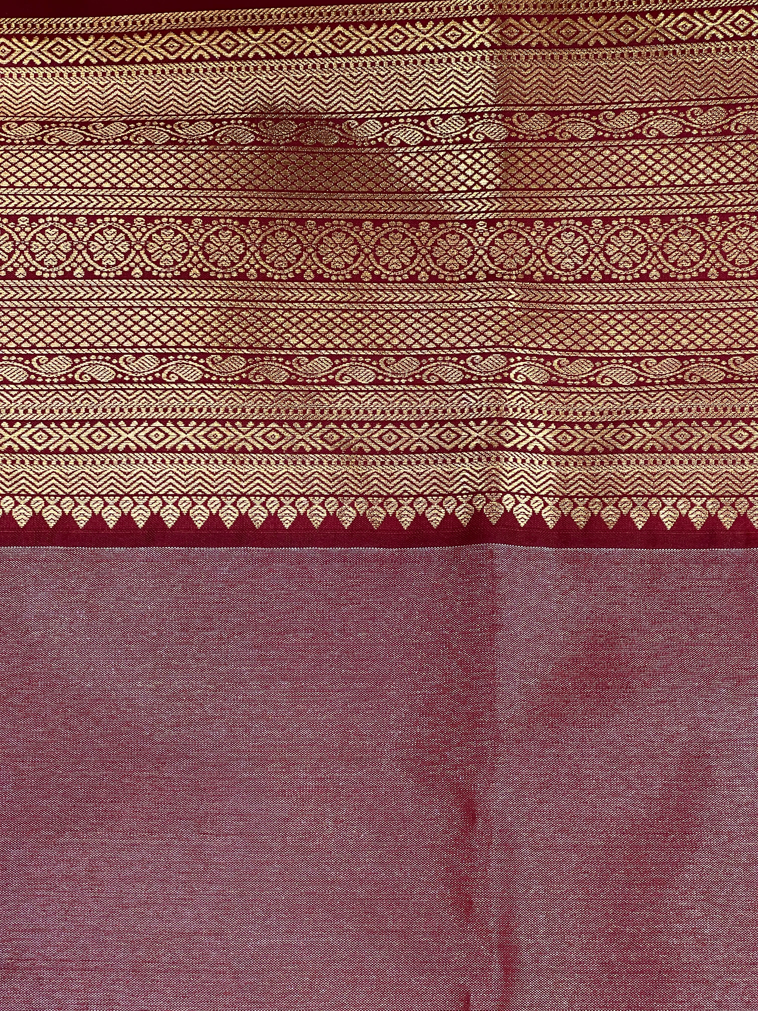 Line Woven Soft Silk Saree | RVS357