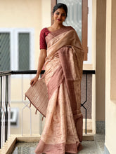 Floral Printed Pattern Semi Silk Saree | DVS131