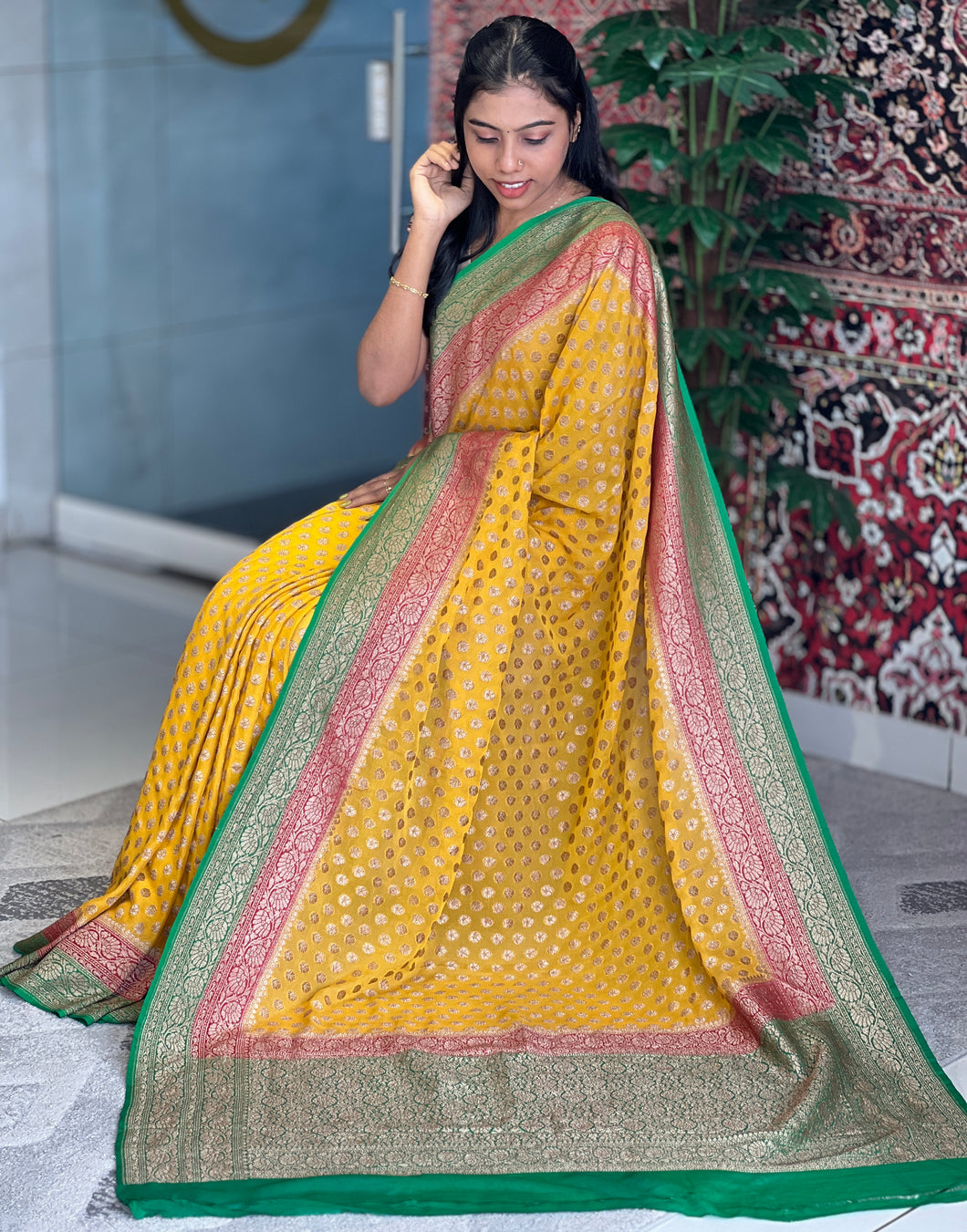 Banarasi Weaved Georgette Saree | NO155