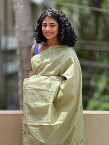 Semi Silk Saree With  Schiffli Border | RP324