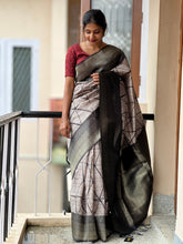 Geometrical Print Pattern Semi Silk Saree | DVS102