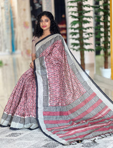 Printed Chanderi Finish Saree | SBP262