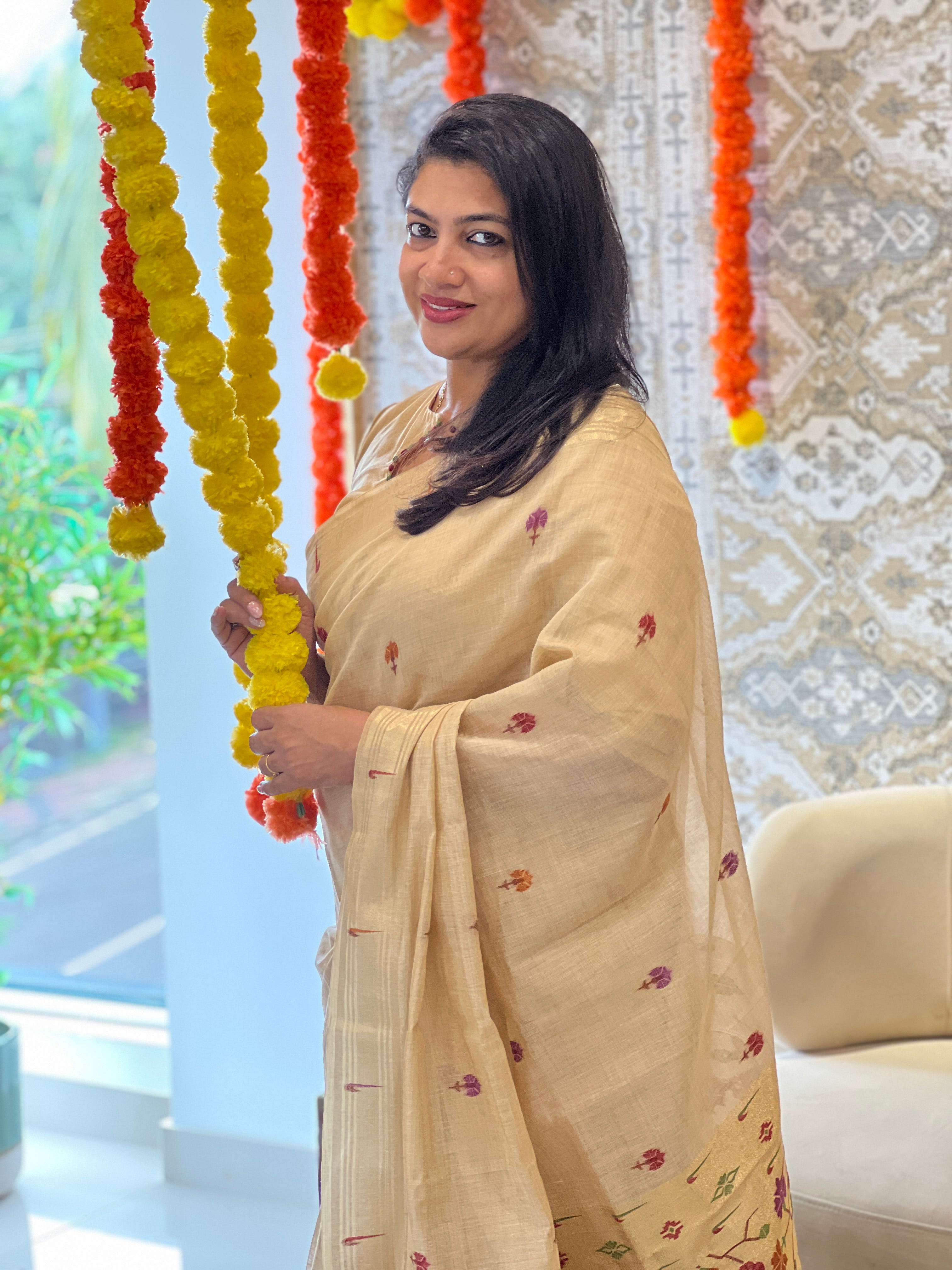 Paithani Weave Pattern Chanderi Saree | SSN531