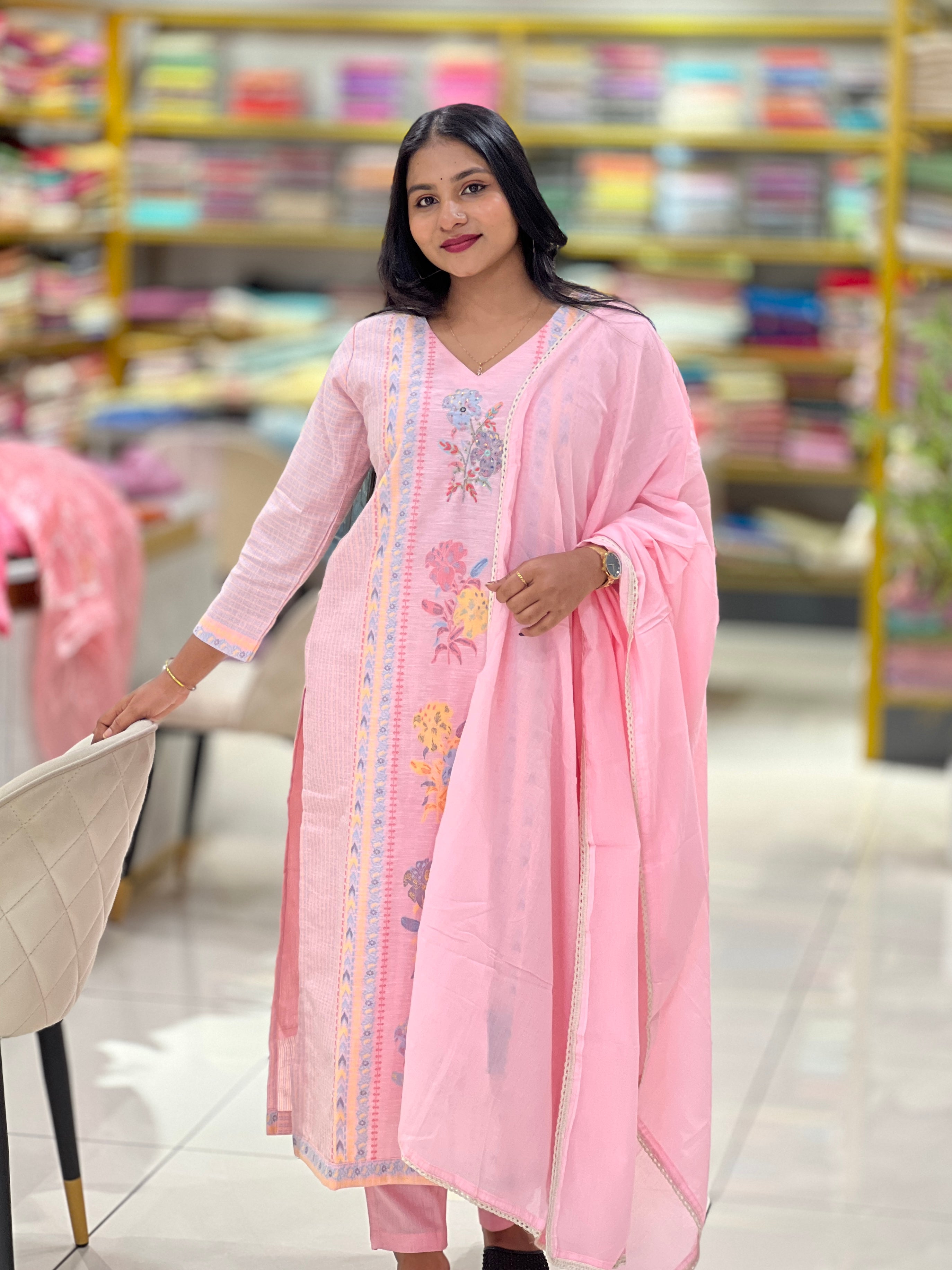 Floral Printed Cotton Kurta Set | AFD133