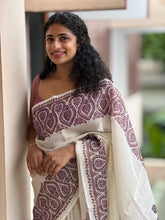 Printed Tissue Linen Saree | KSD111