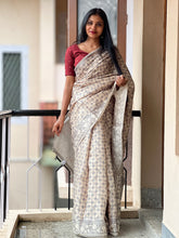 Geometrical Print Semi Silk Saree | DVS126