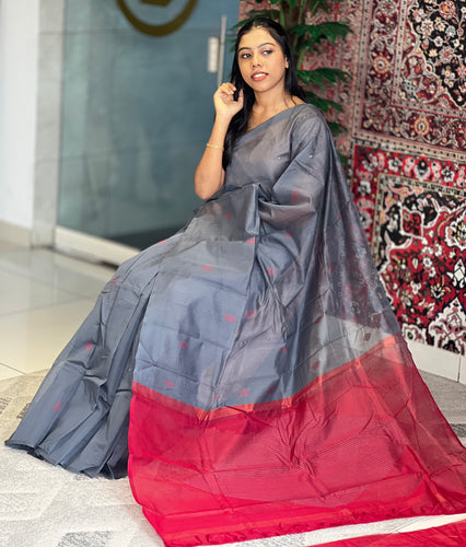 Scattered Butta Weaved Cotton Saree | RJT120