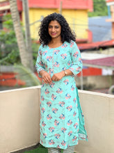 Print Design  Slub Cotton Kurta Set | SV240