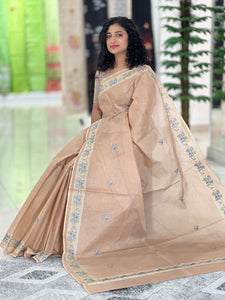 Machine Embroidery Cotton Saree | SUF102