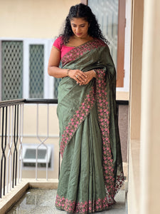 Cutwork & Floral Embroidery Saree | SBP168