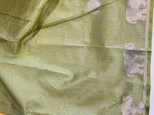 Traditional Elephant Motifs Design Semi Silk Saree | SSN166
